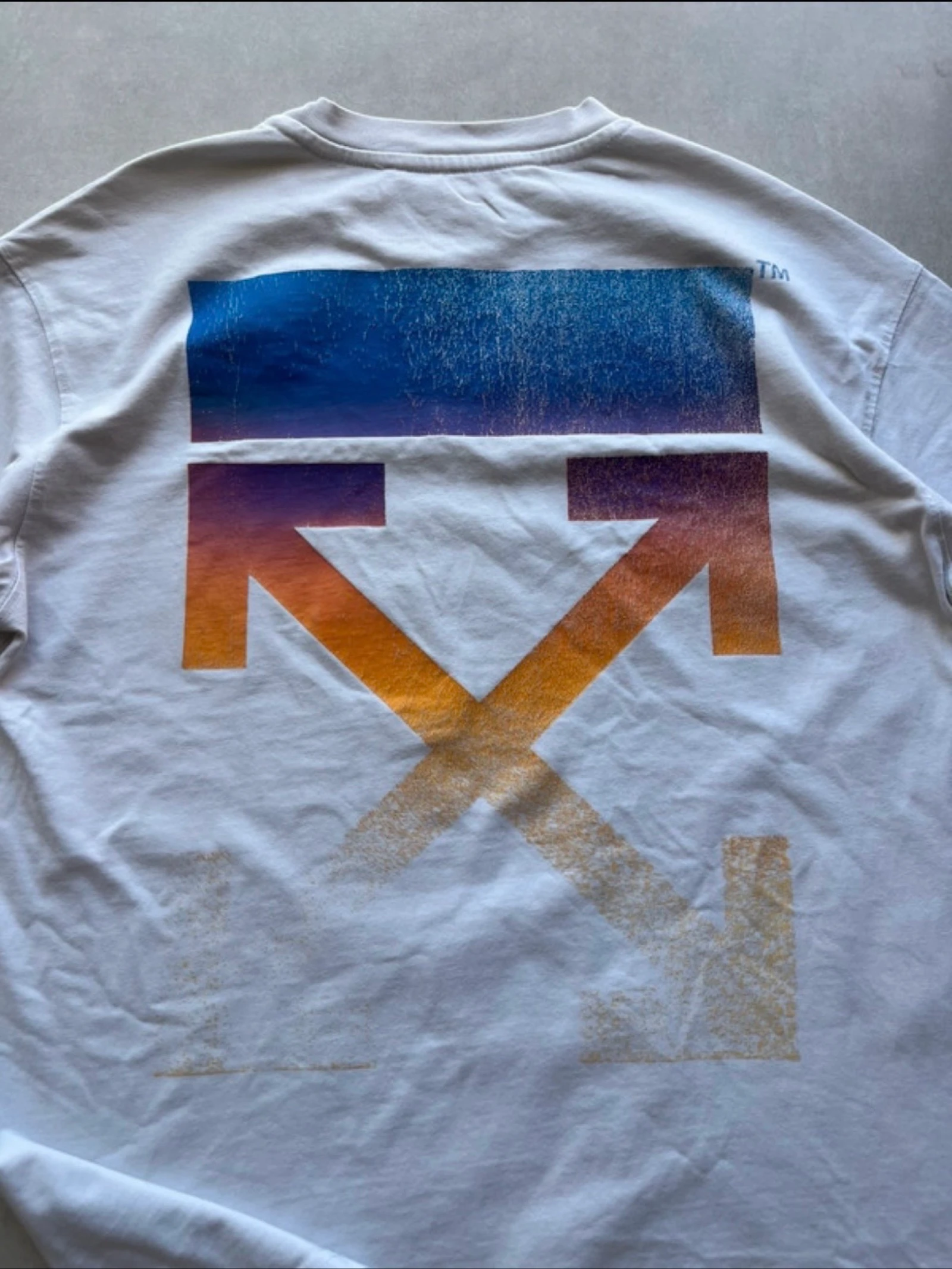 Off-White T-Shirt Branco Autêntico Vintage 2013 Y2K com Estampa Gráfica nas Costas Tamanho GG Archive Streetwear – photo 3